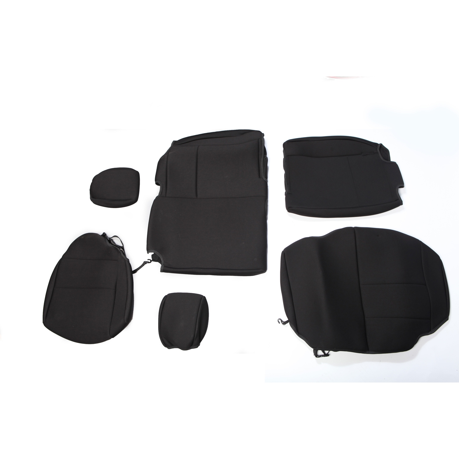Neoprene Rear Seat Cover, Black; 07-16 Jeep Wrangler JKU-13264.01