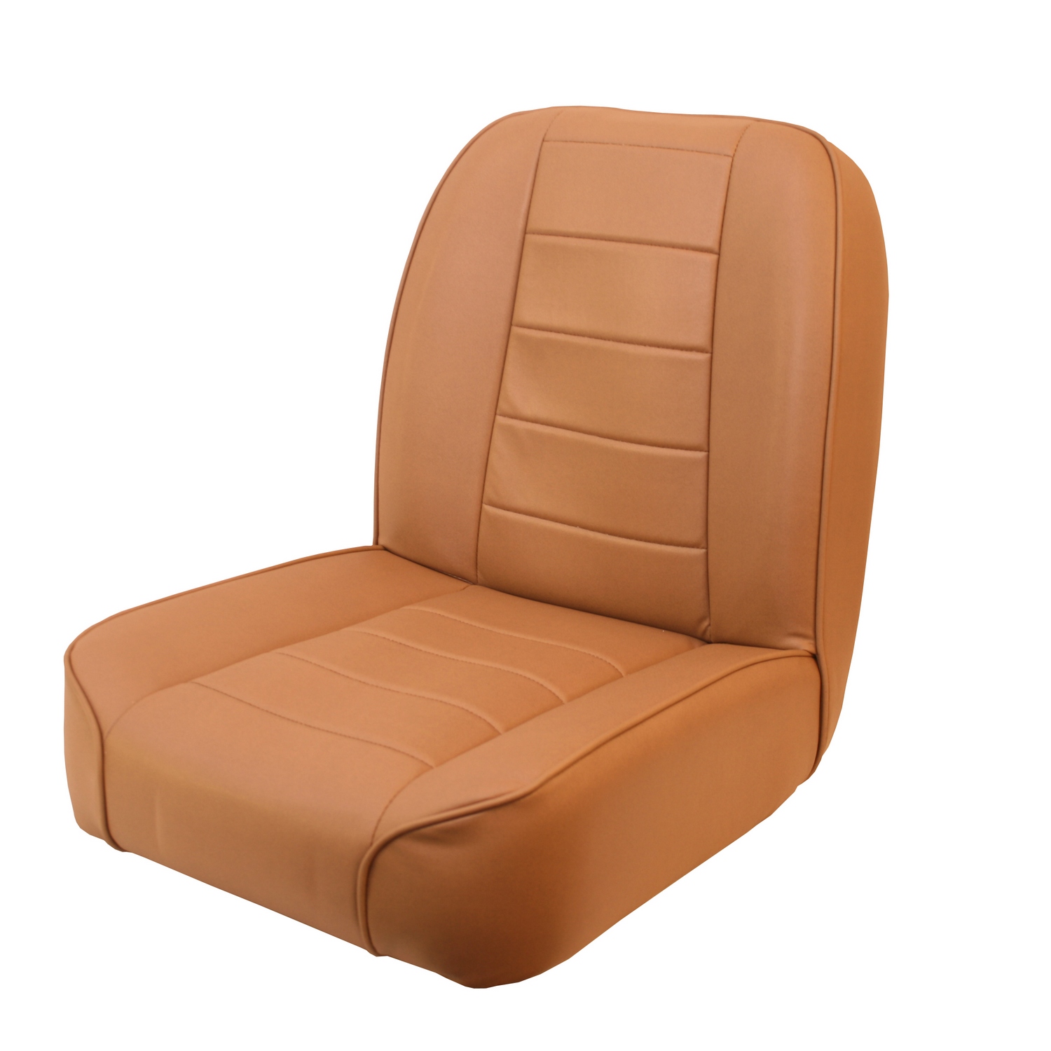 Low-Back Front Seat, No-Recline, Tan; 55-86 Jeep CJ Models-13400.04