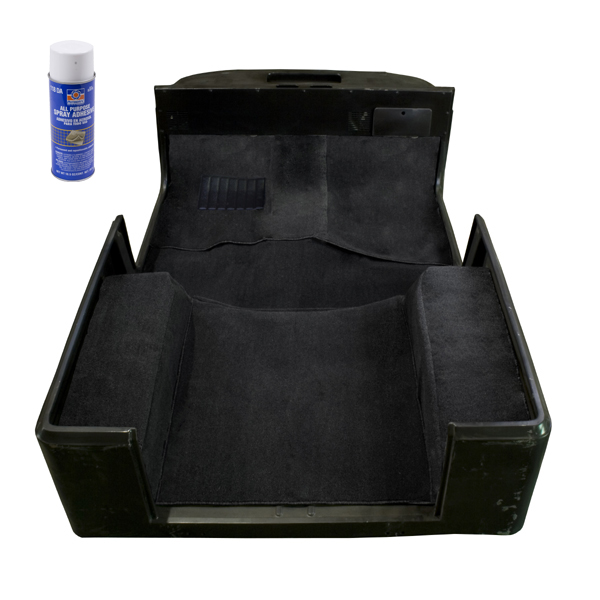 Deluxe Carpet Kit with Adhesive, Black; 97-06 Jeep Wrangler TJ-13696.01