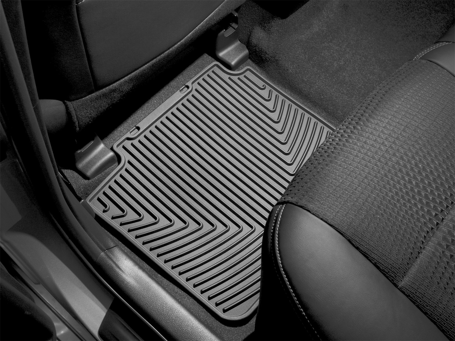 Rear Rubber Mats, Black W256