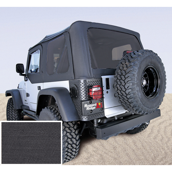 Soft Top, Black, Tinted Windows; 97-02 Jeep Wrangler TJ-13706.15