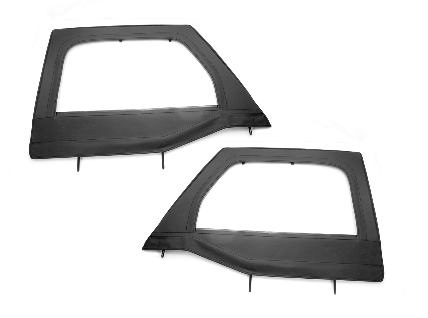 Upper Soft Door Kit, Front, Black Diamond; 07-16 Jeep Wrangler JK-13711.15
