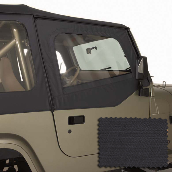 Upper Soft Door Kit, Black Denim; 88-95 Jeep Wrangler YJ-13713.15 Upper Soft Door Kit, Black Denim; 88-95 Jeep Wrangler YJ-13713.15