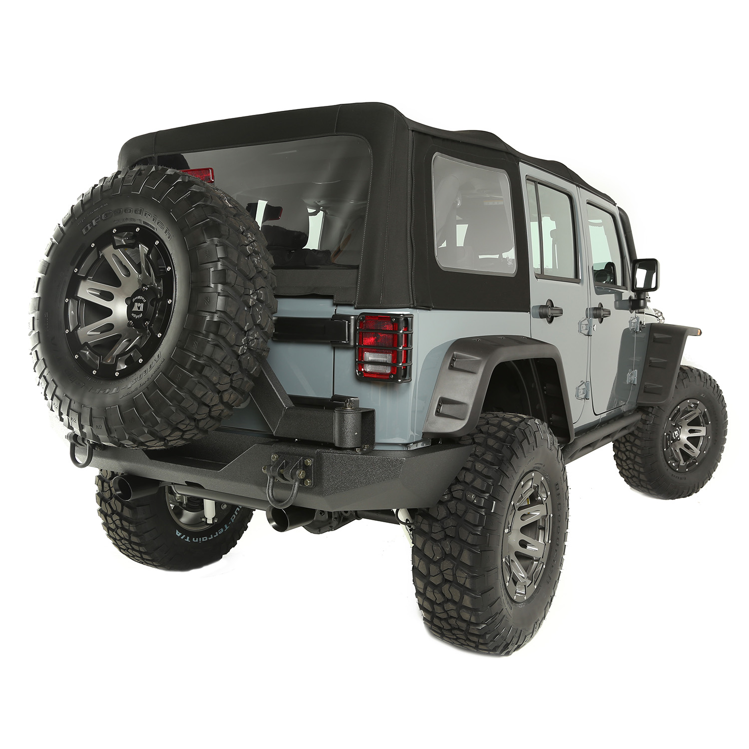 Soft Top, Black Diamond, Sailcloth; 10-16 Jeep Wrangler JKU-13742.01