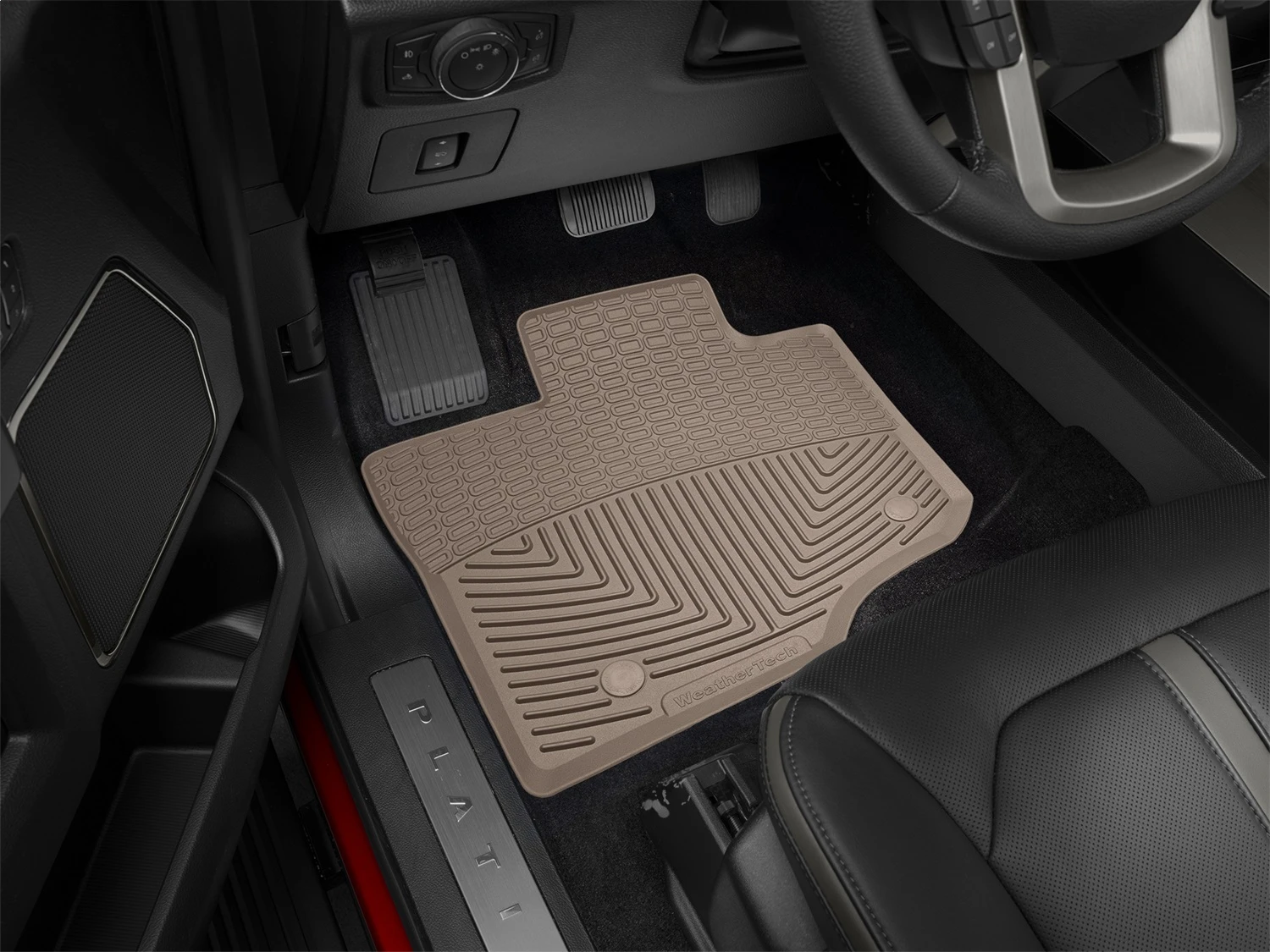 Front Rubber Mats, Tan W345TN