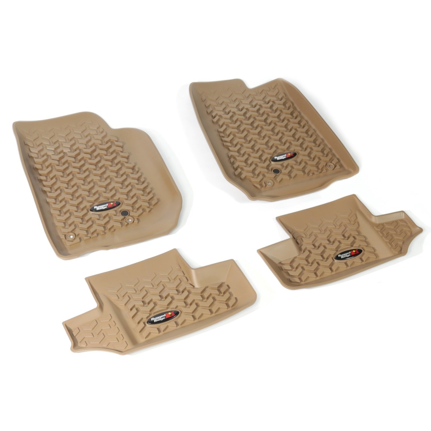 Floor Liners, Kit, Tan, 2-Door; 07-16 Jeep Wrangler JK-13987.03