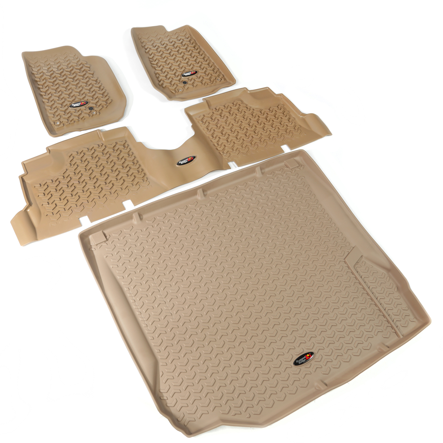 Floor Liners, Kit, Tan, 2-Door; 07-10 Jeep Wrangler JK-13988.01