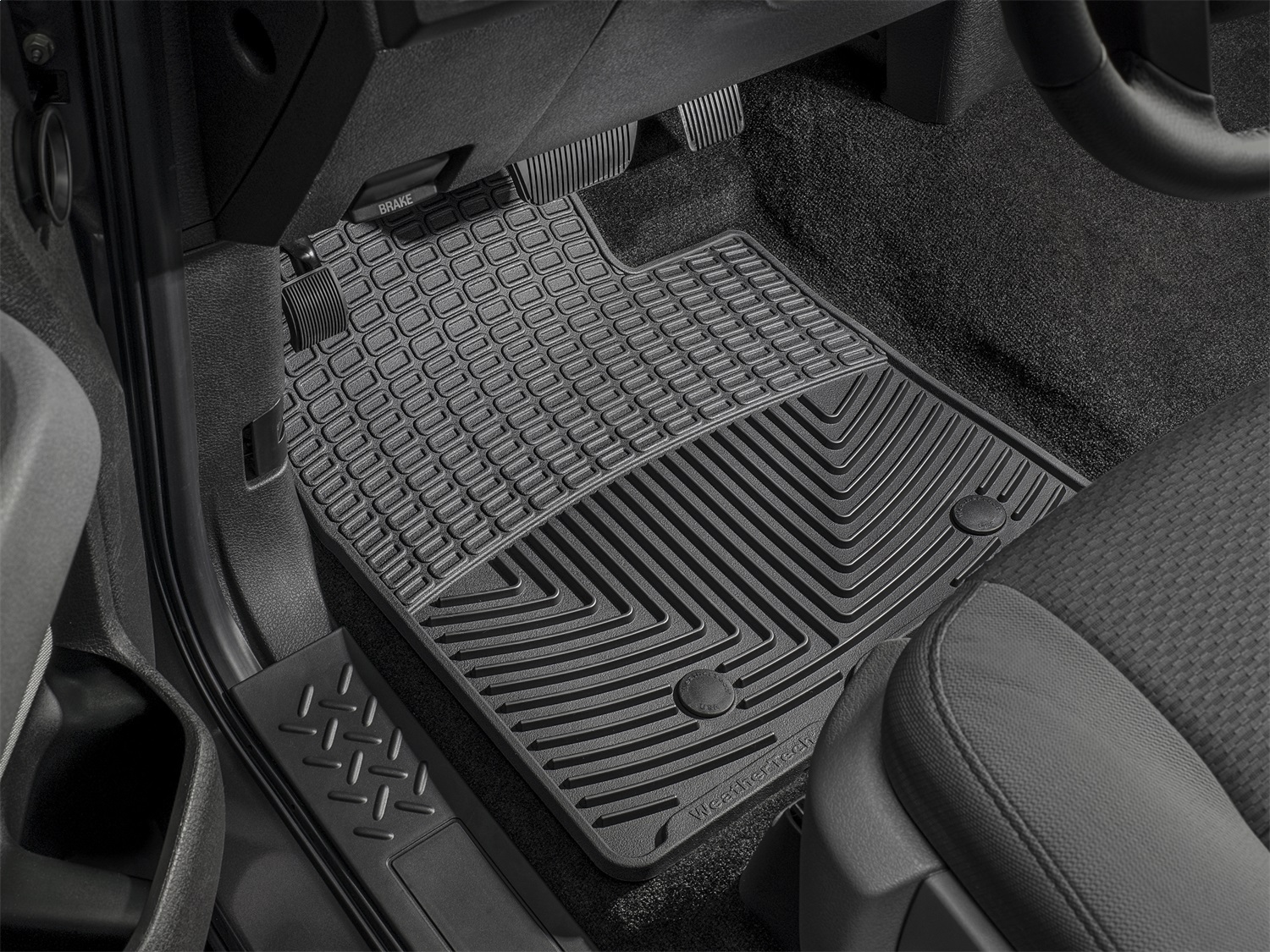 Front Rubber Mats, Black W183