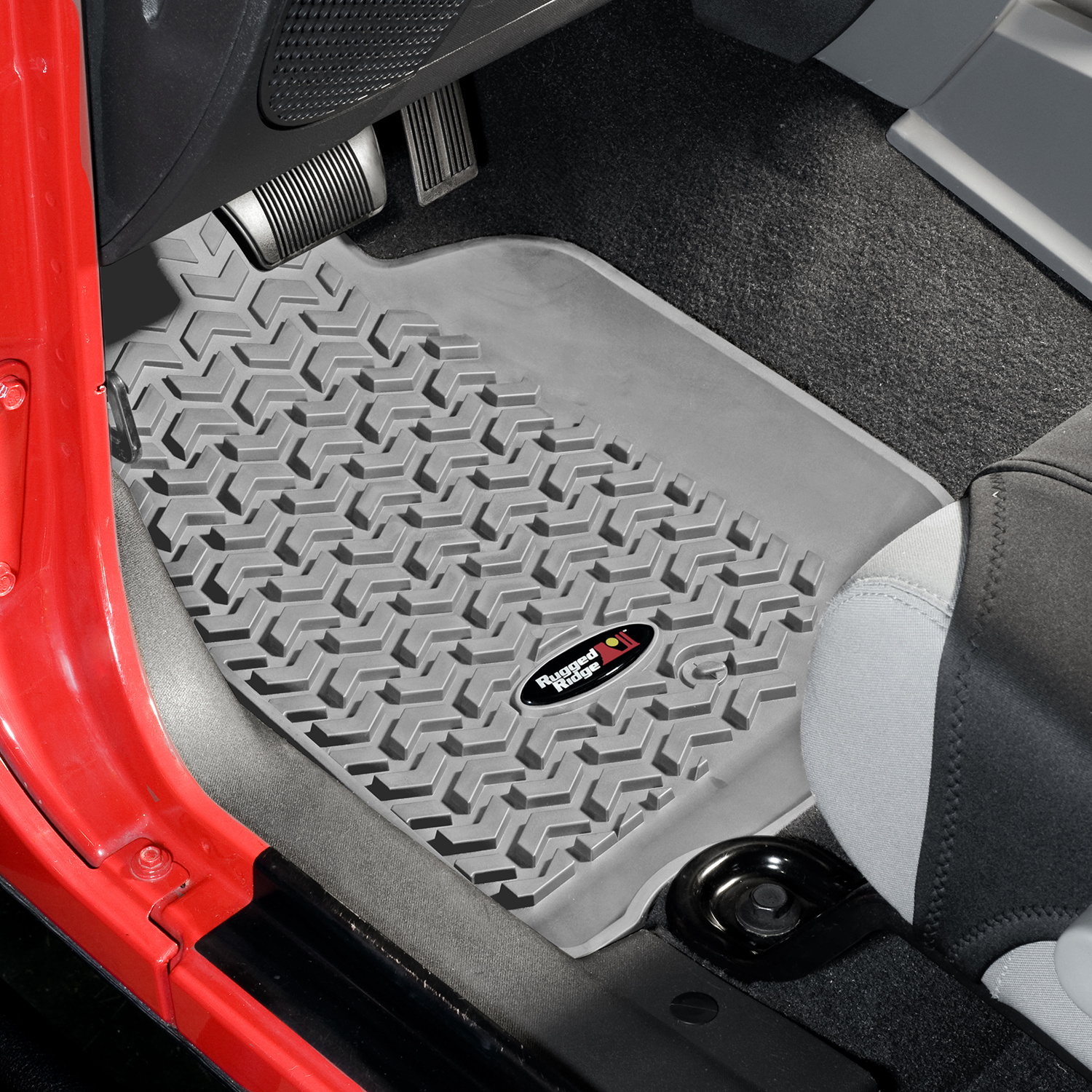 Floor Liners, Front, Gray; 07-16 Jeep Wrangler JK/JKU-14920.01
