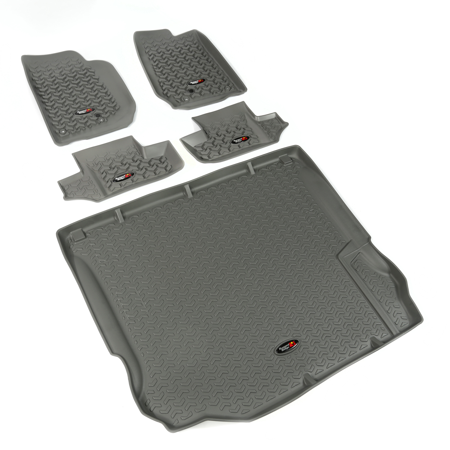 Floor Liners, Kit, Gray, 2-Door; 11-16 Jeep Wrangler JK-14988.03