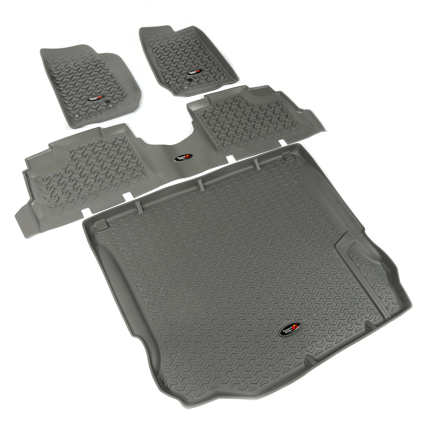 Floor Liners, Kit, Gray, 4-Door; 11-16 Jeep Wrangler JK-14988.04