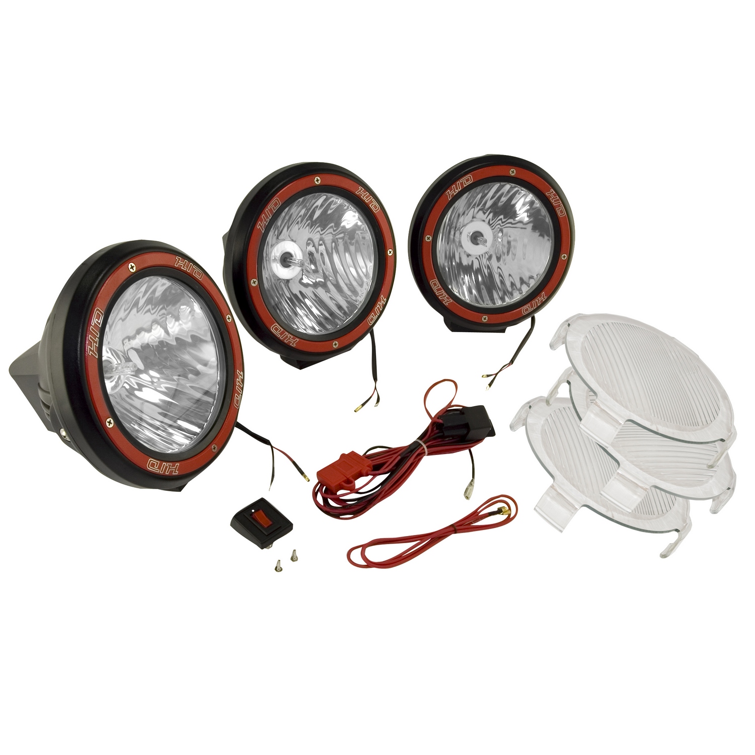 Light Kit, HID, 5 Inch, Round, Black, Composite Housing, 3 Piece-15205.64
