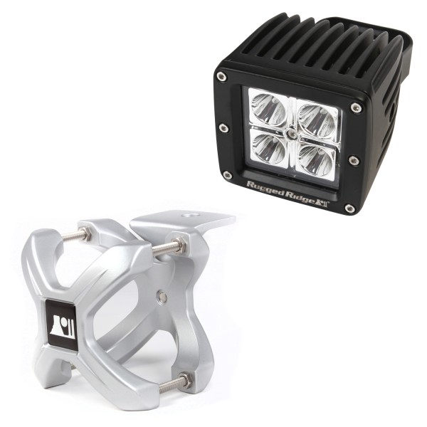 X-Clamp and Square LED Light Kit, Large, Silver, 1 Piece-15210.10