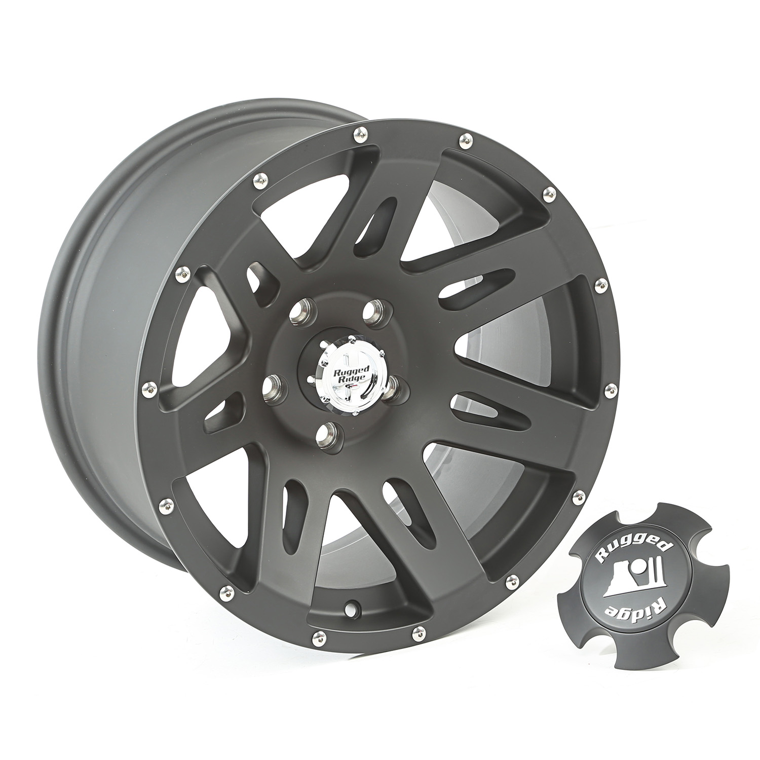 XHD Wheel/Center Cap, 17x9, Black Satin; 07-16 Jeep Wrangler JK-15311.01