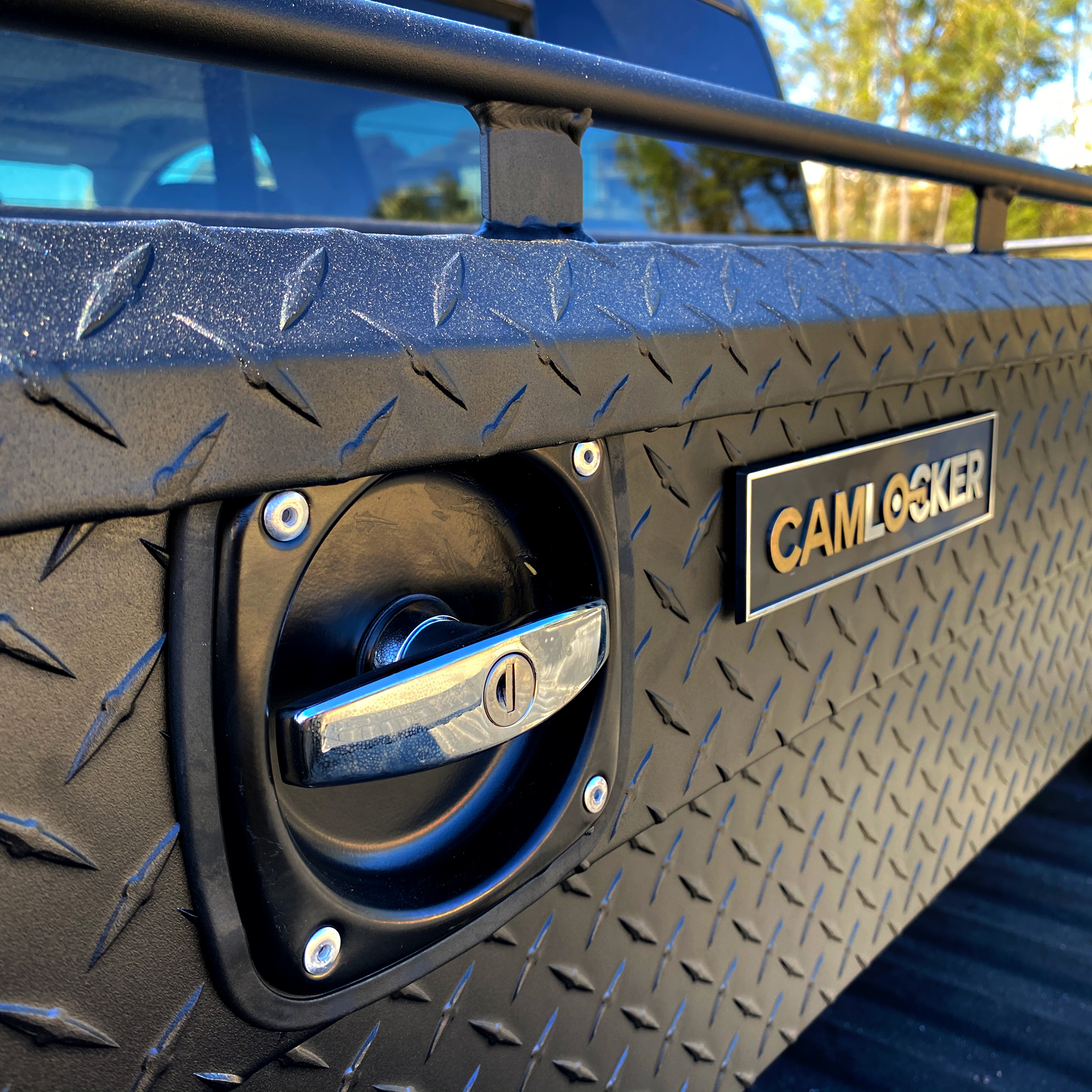 71in Low Profile Crossover Truck Tool Box with Rail - Matte Black S71LPRLMB