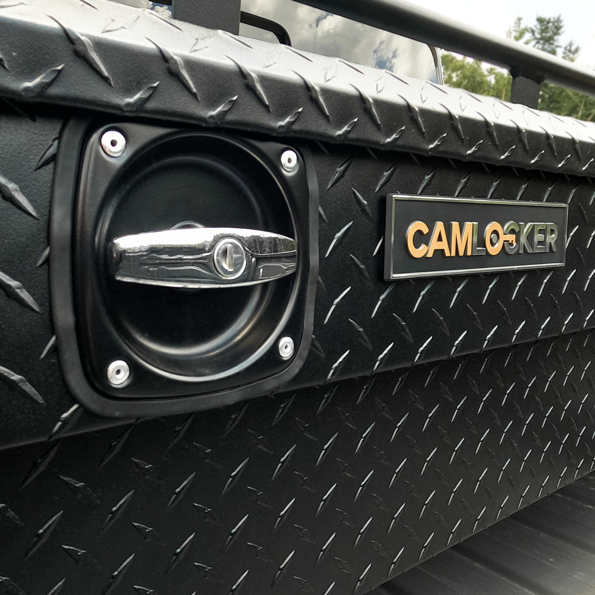 60in Jeep Gladiator Low Profile Crossover Truck Tool Box with Rail Matte Black S60LPBLRLMB
