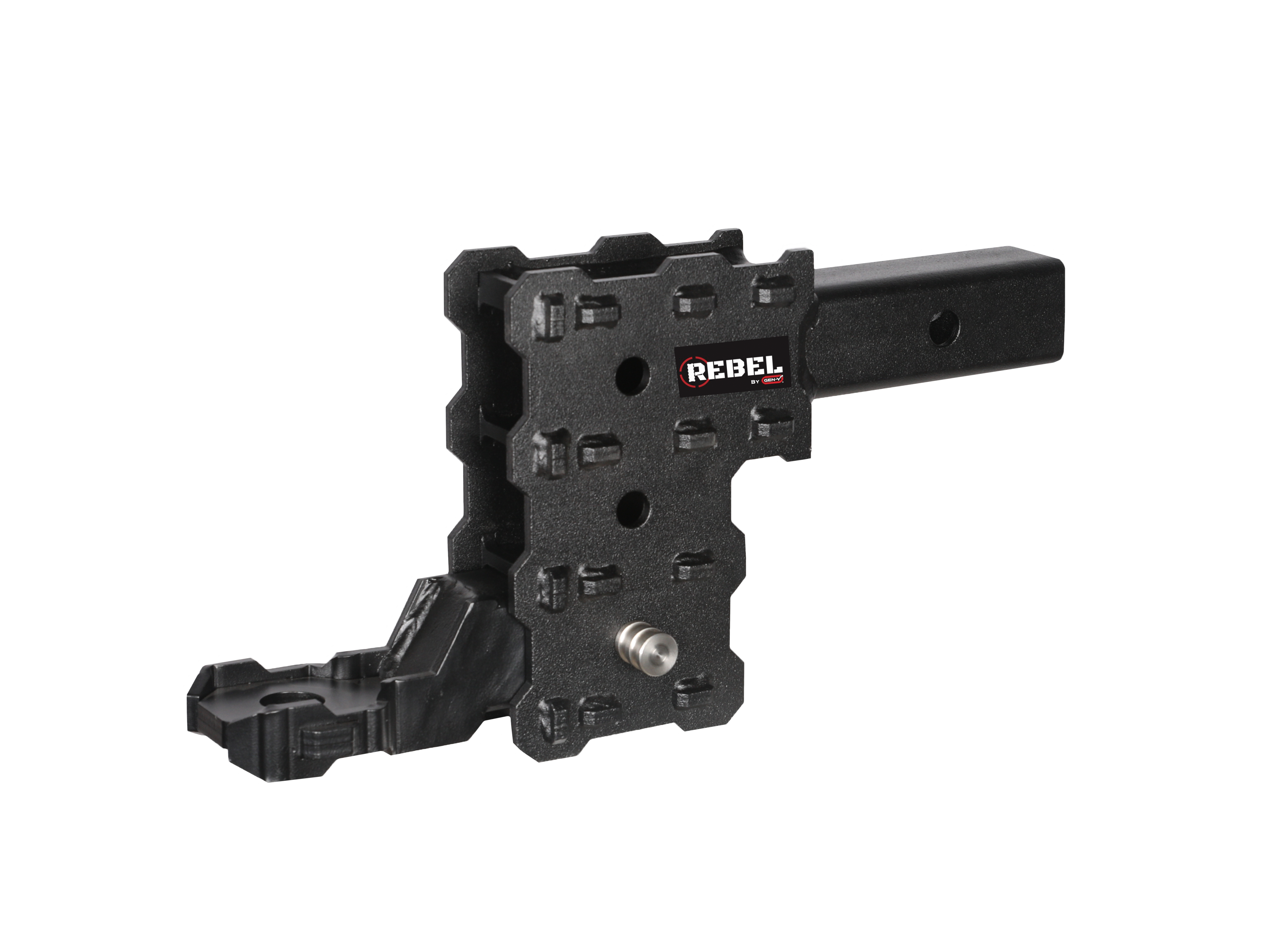 Phantom-X 2" Hollow Shank 4.5" Drop .7K TW 7K Hitch & GH-13051X Plat. Ball Mount GH-13053X