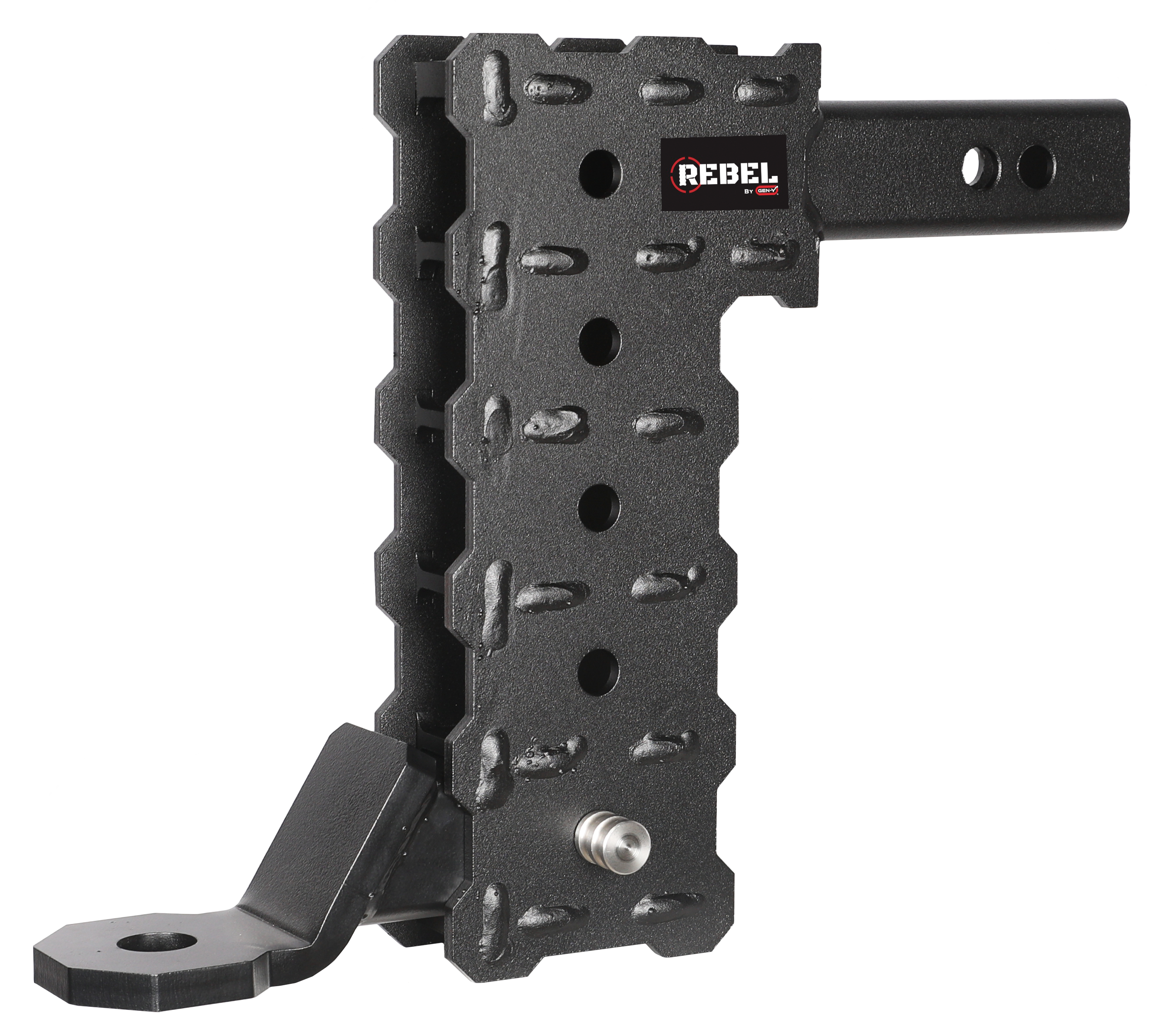 REBEL Standard 2 Hollow Shank 9.5 Drop 5K Hitch & Std Ball Mount GH-13015
