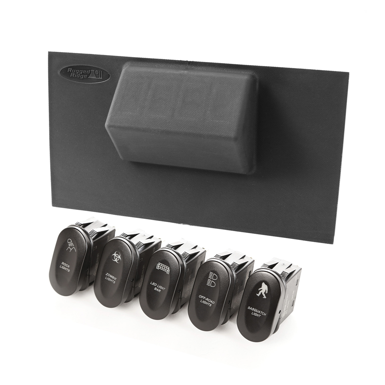 Switch Panel Kit, Lower, 4 Etched Switches; 07-10 Jeep Wrangler JK-17235.72