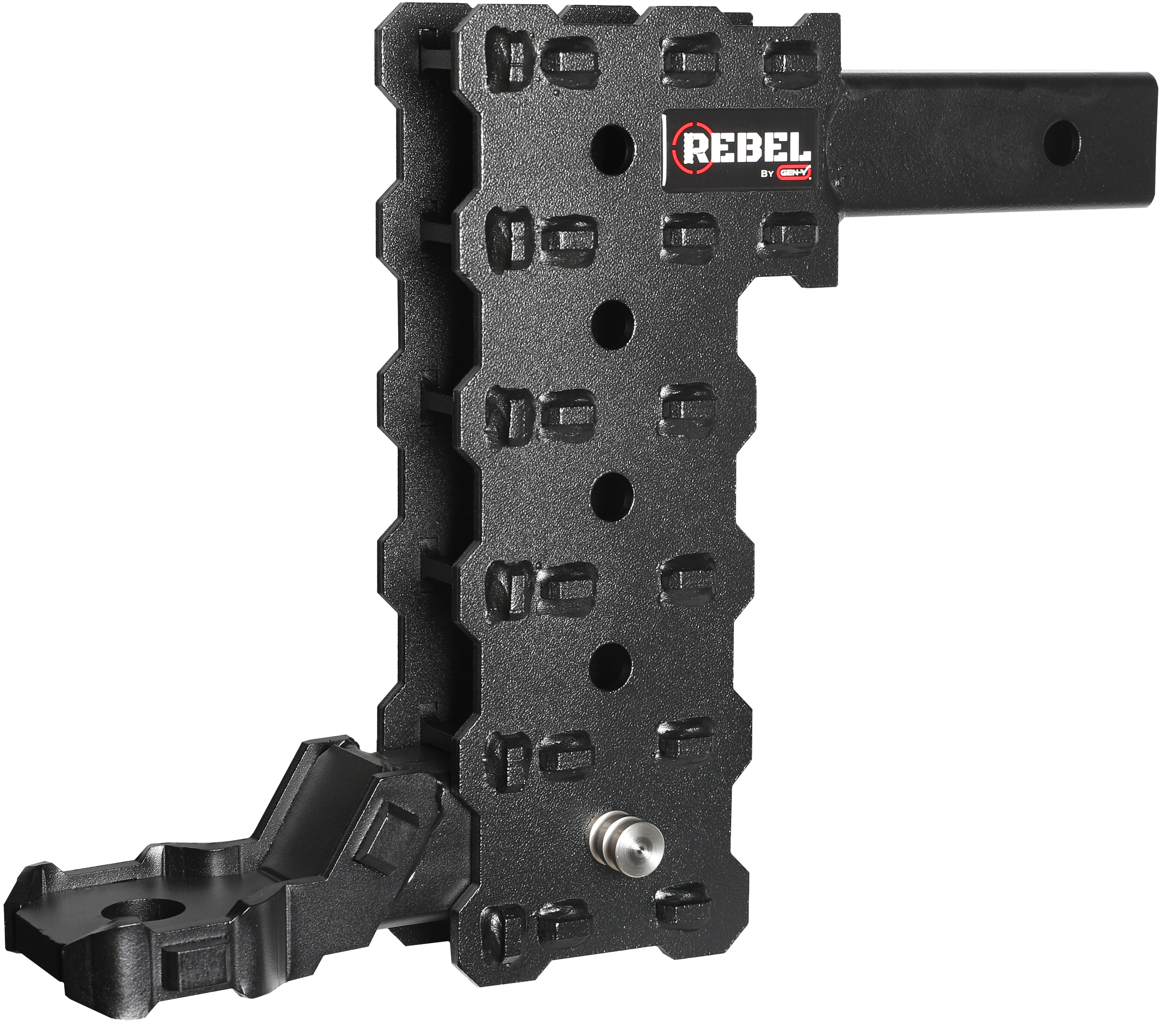 Phantom-X 2" Hollow Shank 9.5" Drop .7K TW 7K Hitch & GH-13051X Plat Ball Mount GH-13055X
