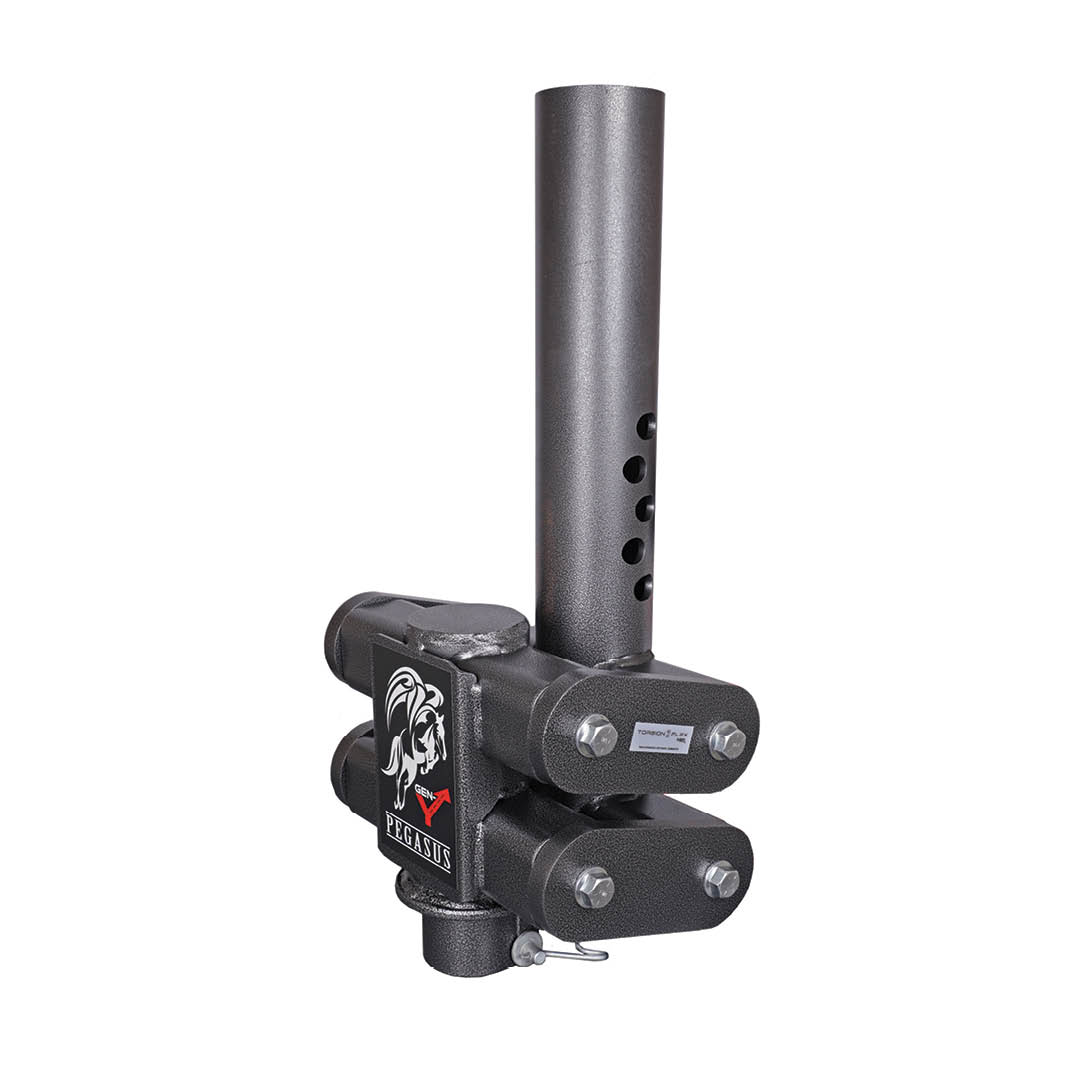 MANUAL LATCH: 4 Round Gooseneck Coupler, Upward Arms GH-7084HD