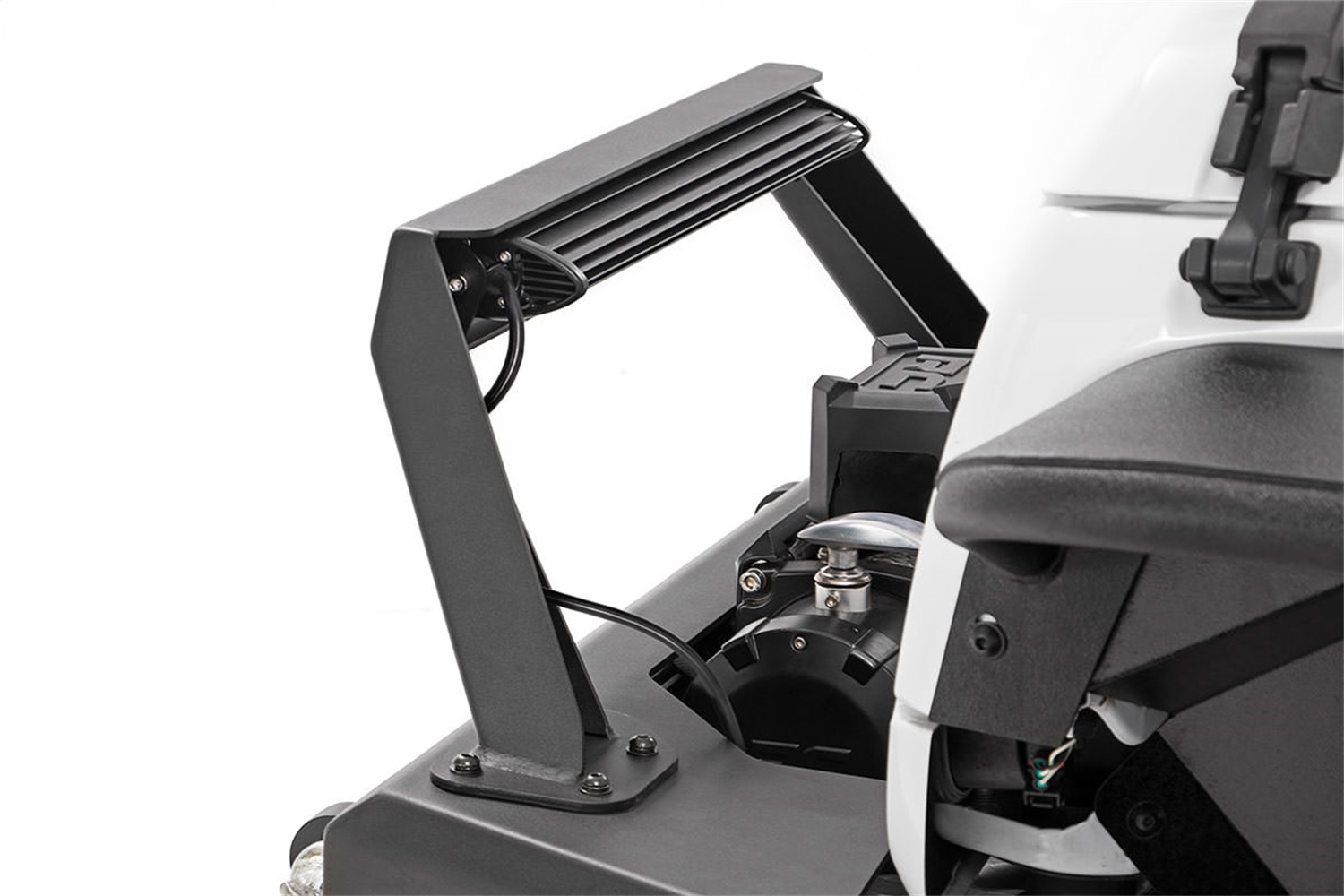 Front Stealth Stubby Winch Bumper w/ Hoop & Black Series LED Lights 11826