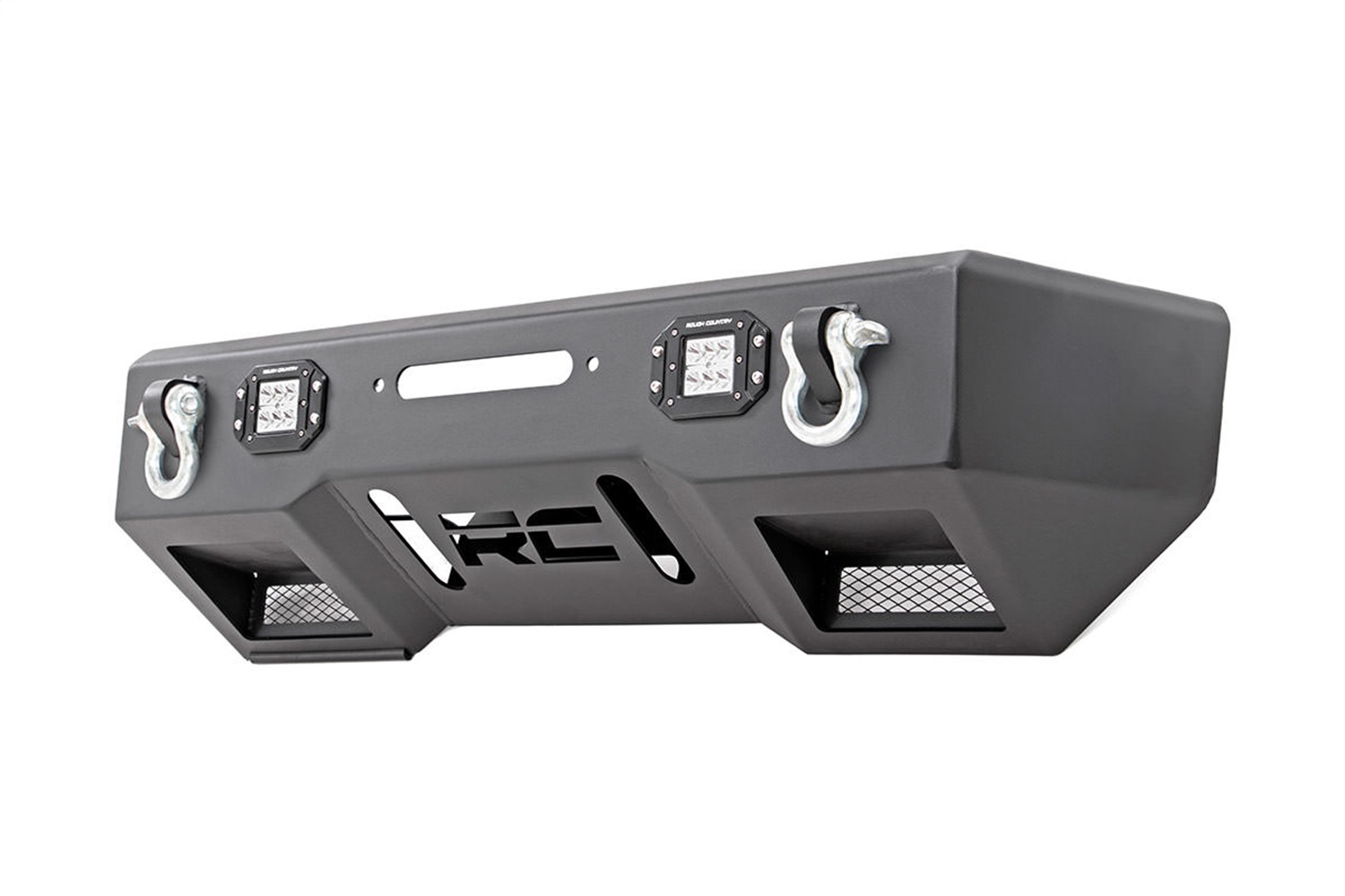 Front Stealth Stubby Winch Bumper w/ Chrome Series LED Lights 11830
