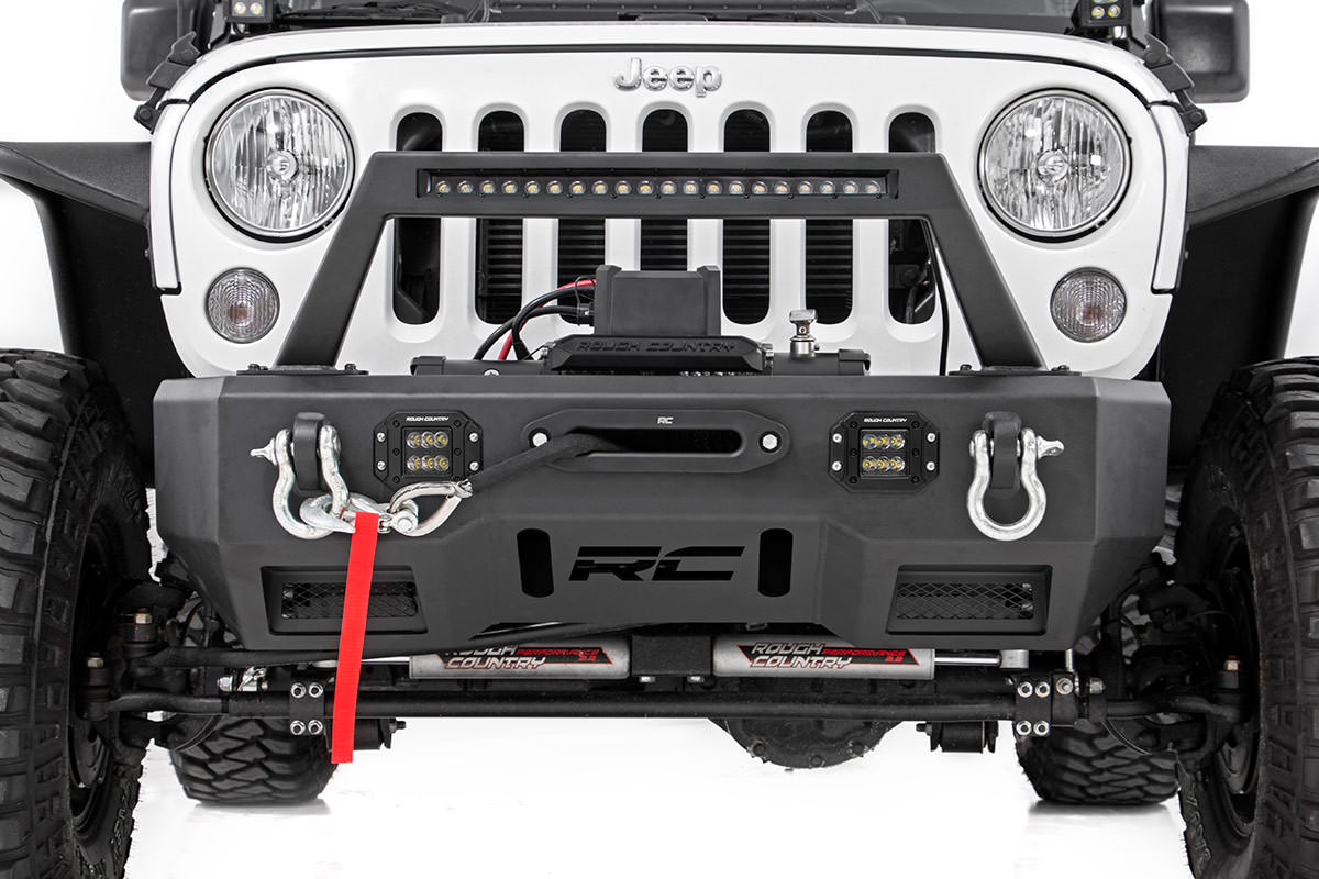 Front Stealth Stubby Winch Bumper w/ Black Series LED Lights 11831