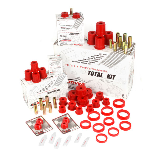 Polyurethane Bushing Kit, Red; 84-01 Jeep Cherokee XJ-18350.04