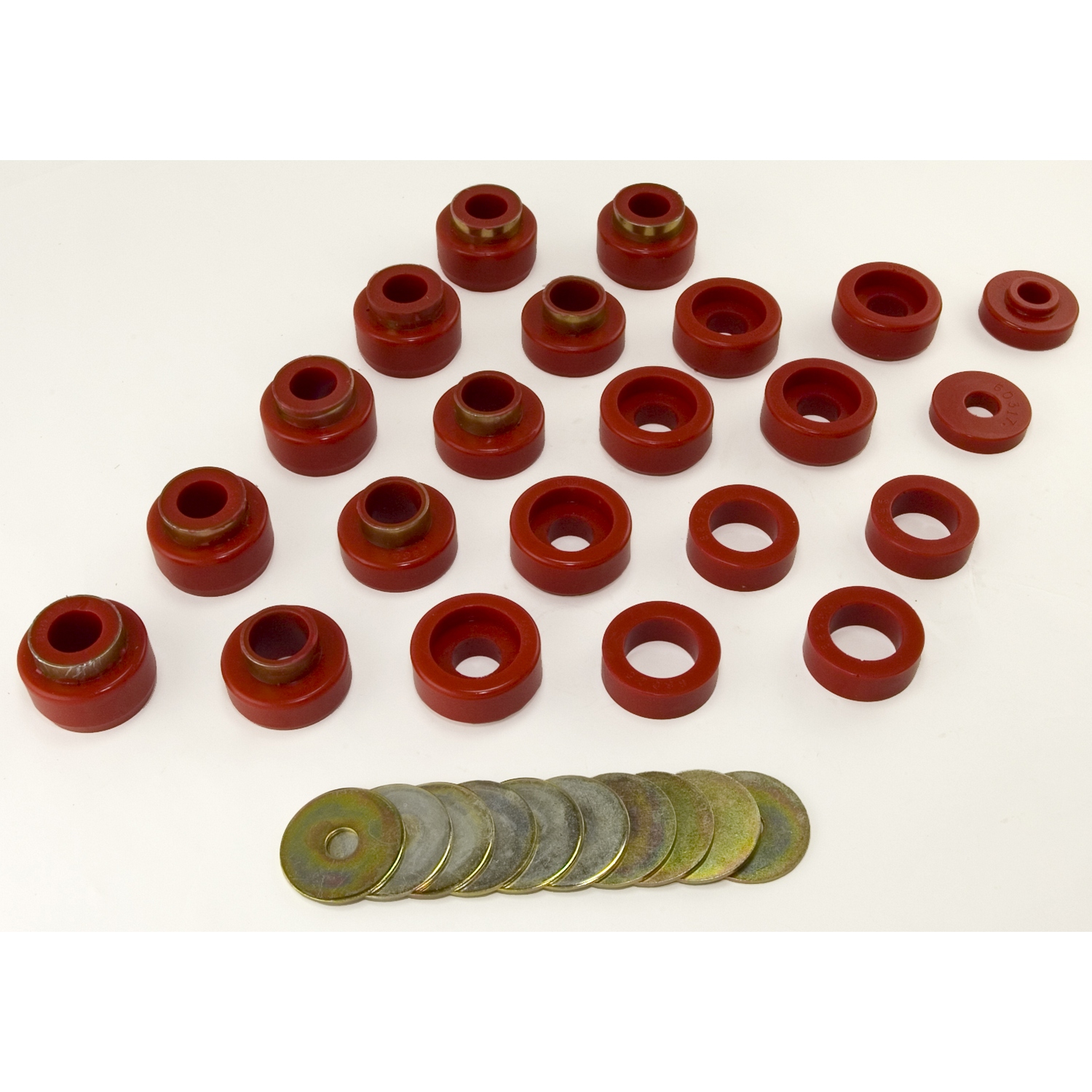 Body Mount Kit, Red, 22 Pieces; 87-95 Jeep Wrangler YJ-18351.05