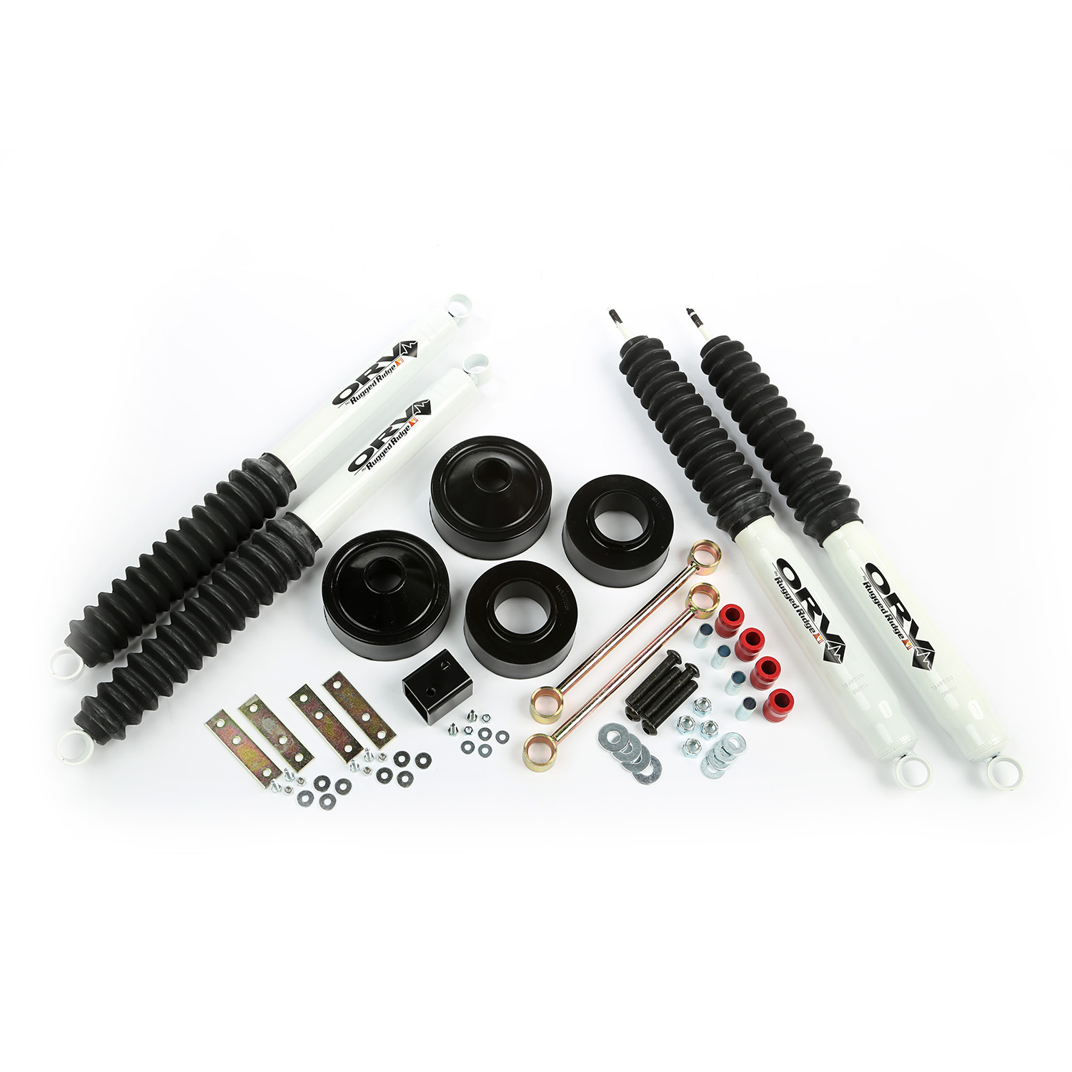 Spacer Lift, 1.75 Inch, w/ Shocks; 07-16 Jeep Wrangler JK-18360.22
