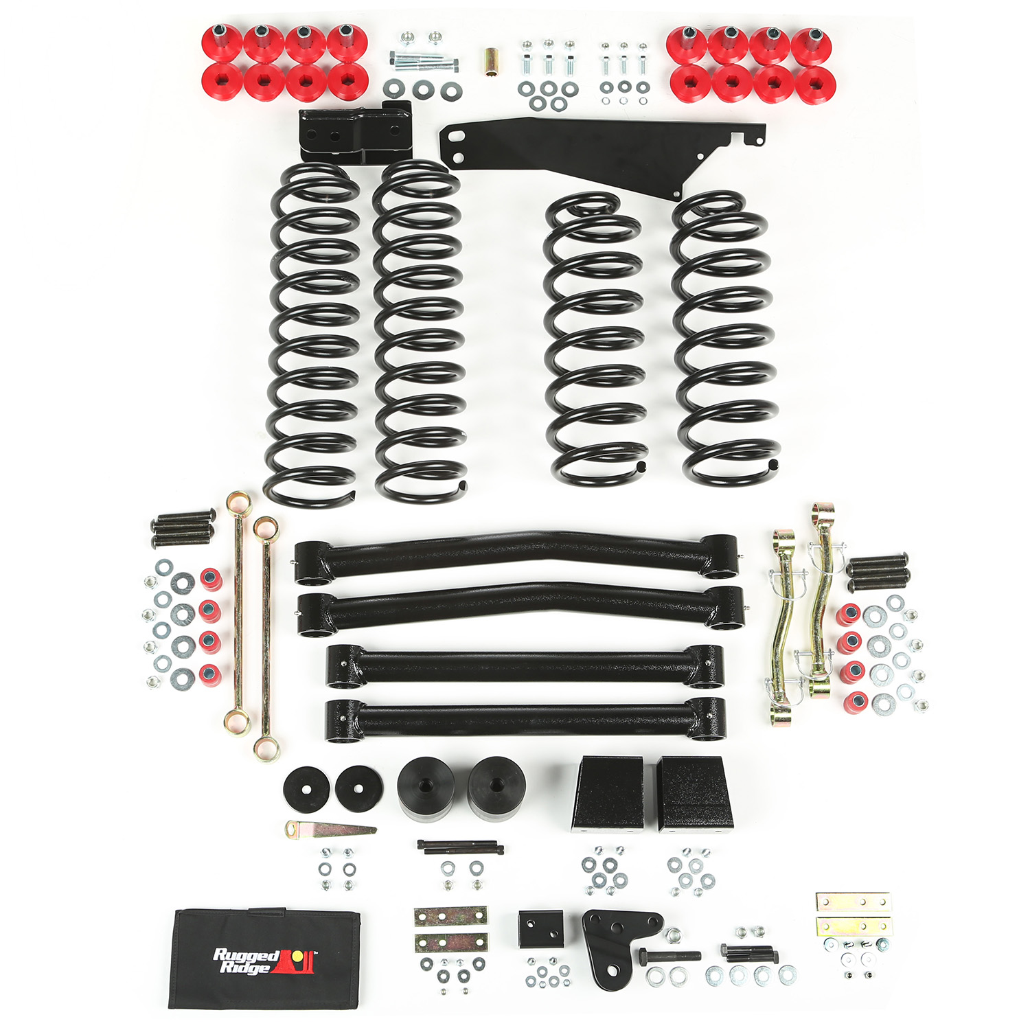 4 Inch Lift Kit without Shocks; 07-16 Jeep Wrangler JK-18401.60