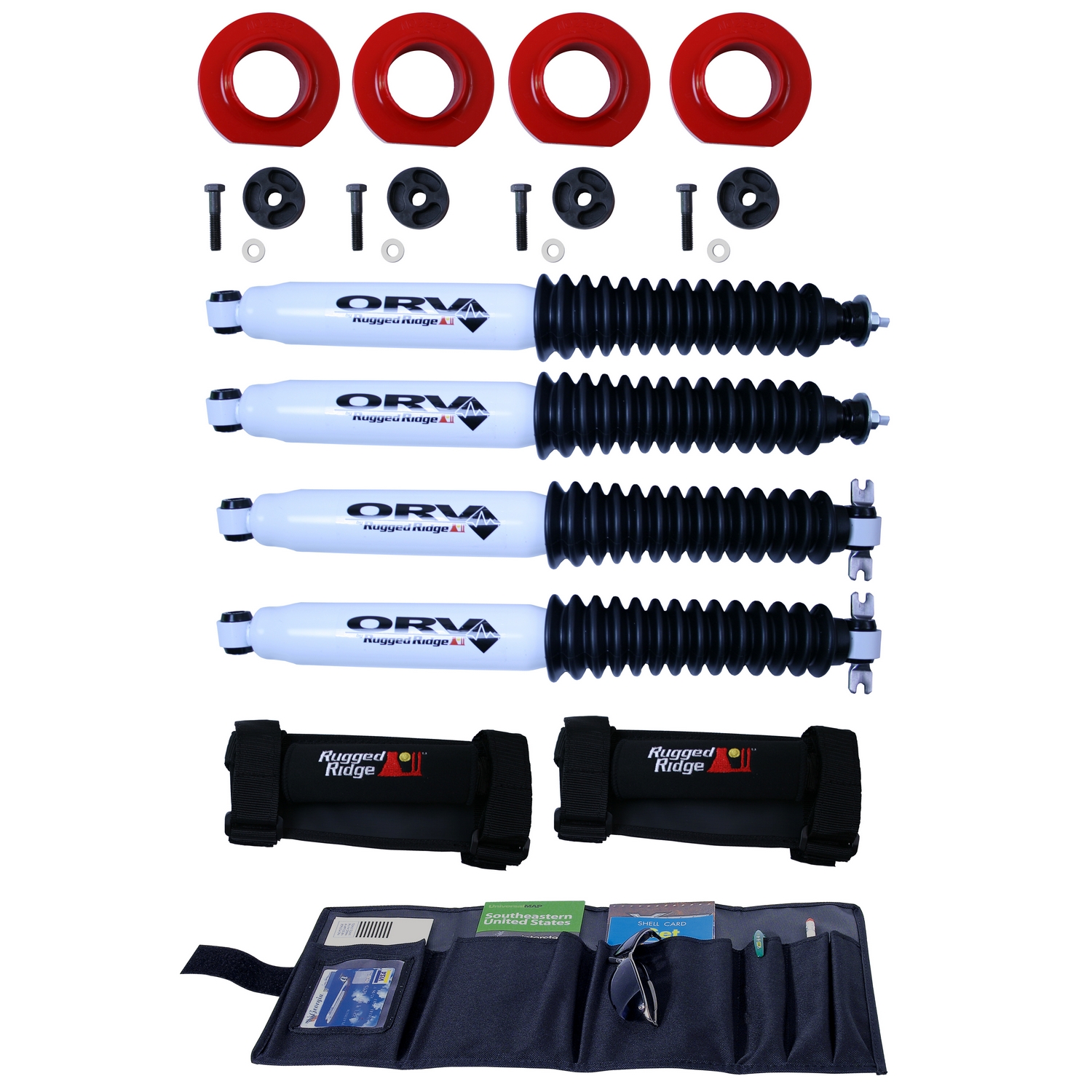 2 Inch Coil Spacer Kit with Shocks; 97-06 Jeep Wrangler TJ-18415.33