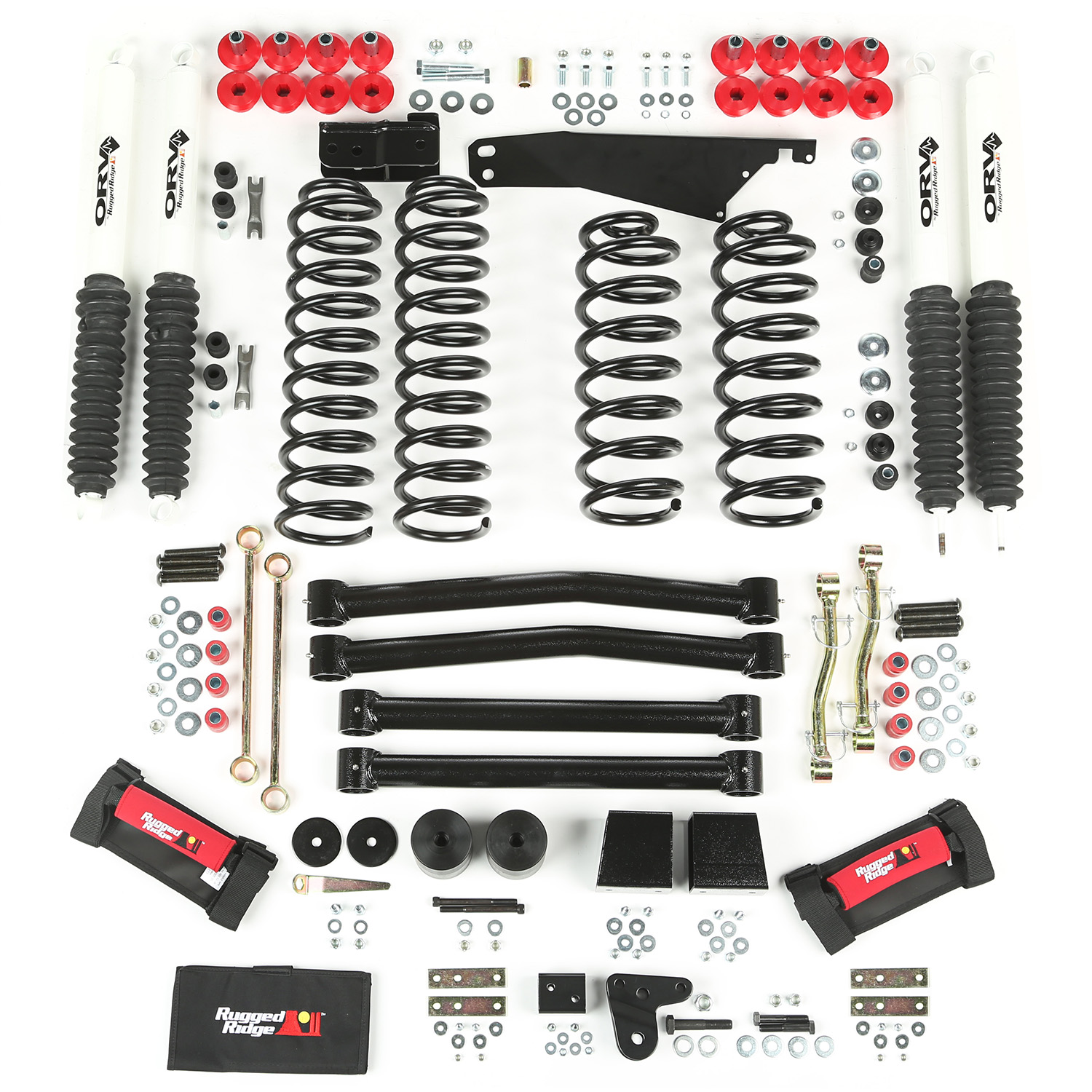 4 Inch Lift Kit with Shocks; 07-16 Jeep Wrangler JK-18415.60