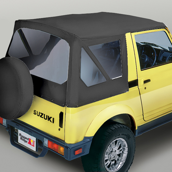 Soft Top, Black Denim, Clear Windows; 86-95 Suzuki Samurai-53701.15
