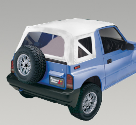 XHD Soft Top, White Denim, Clear Windows; 95-98 Suzuki Sidekicks-53723.52
