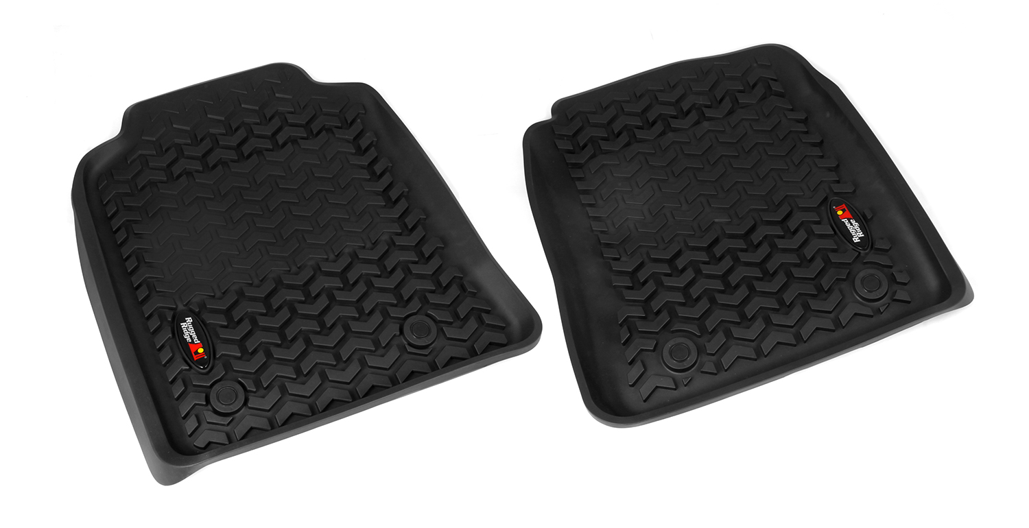 Floor Liners, Front, Black; 12-14 Toyota Hilux DoubleCab-82904.50
