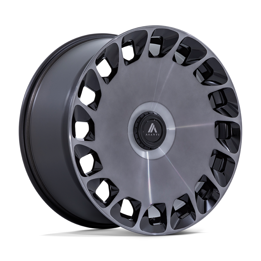 Asanti Black ABL-45 ARISTOCRAT 20X9 GLOSS BLACK MACHINED FACE WITH DDT BLANK - AB045BT20900015