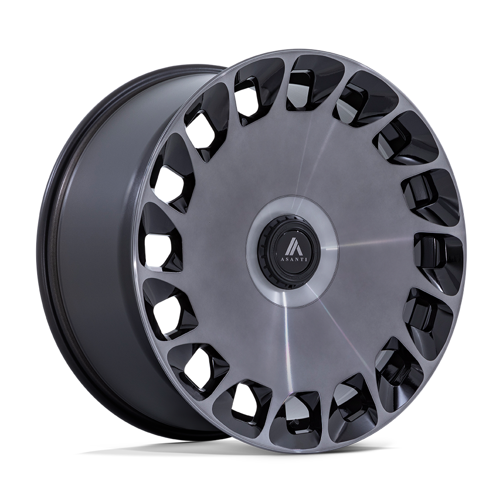 Asanti Black ABL-45 ARISTOCRAT 22X9 GLOSS BLACK MACHINED FACE WITH DDT 5X112/120 - AB045BT22905927