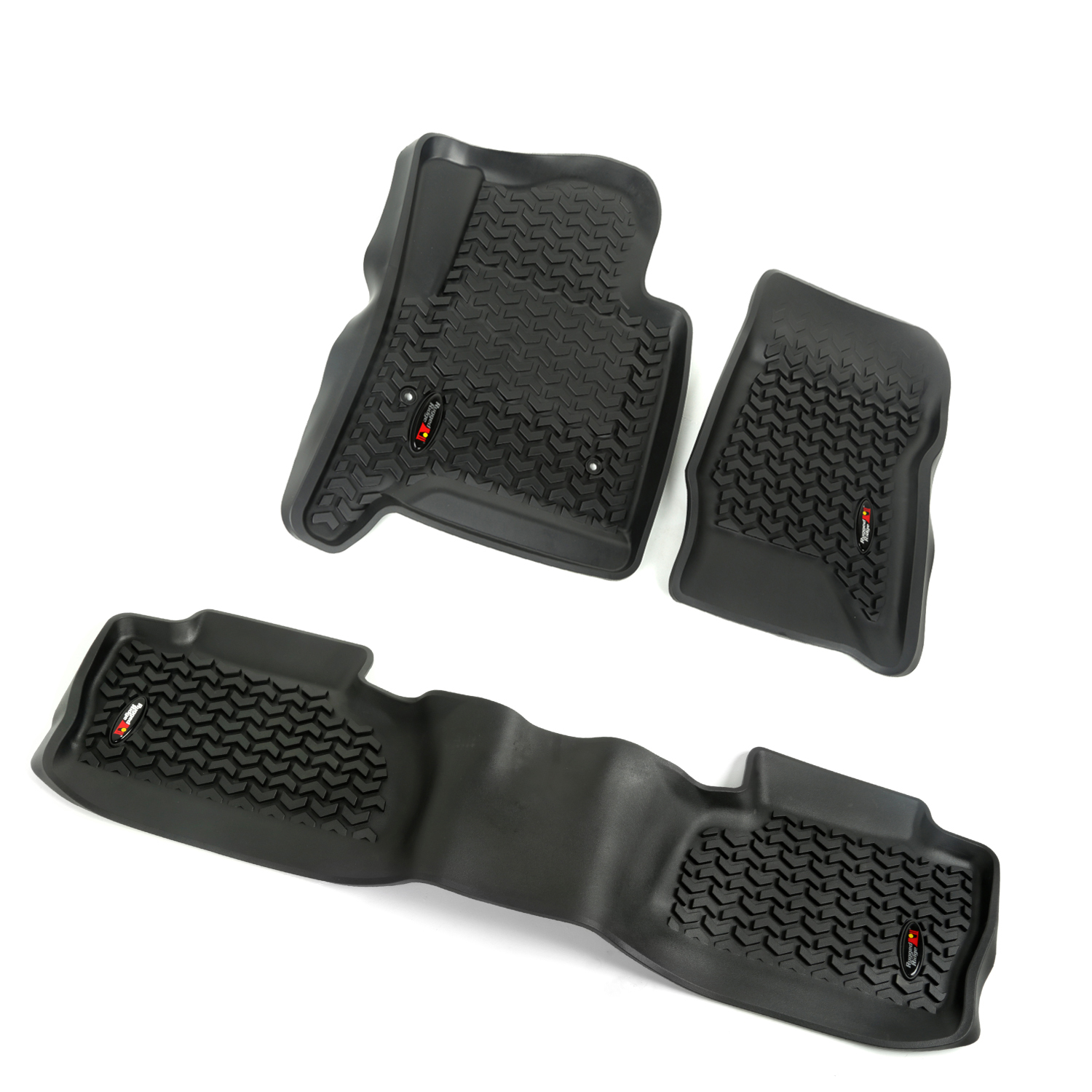Floor Liners, Kit, Black; 14-16 GM Crew Cab Pickup-82987.03