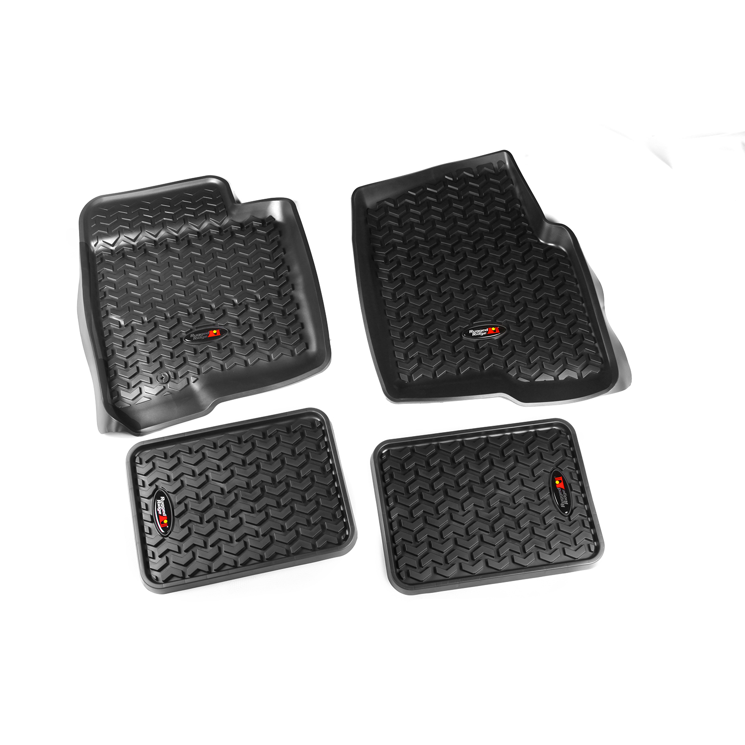 Floor Liners, Kit, Black; 09-14 Ford F-150 Regular-82987.23
