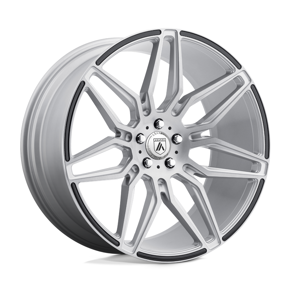 Asanti Black ABL-11 SIRIUS 20X10.5 BRUSHED SILVER CARBON FIBER INSERT 5X112 - ABL11-20055638SL