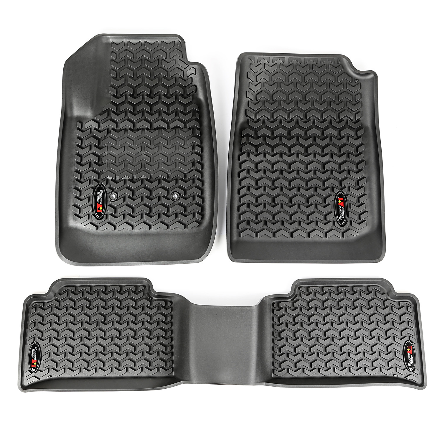 Floor Liners Kit, Frnt/Rr, Black; 15-16 Chevrolet Colorado/GMC Canyon-82989.04