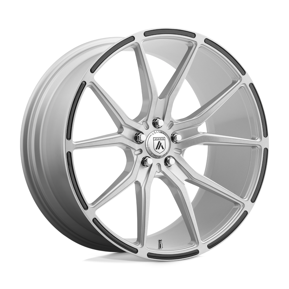 Asanti Black ABL-13 VEGA 20X9 BRUSHED SILVER CARBON FIBER INSERT 5X115 - ABL13-20901515SL