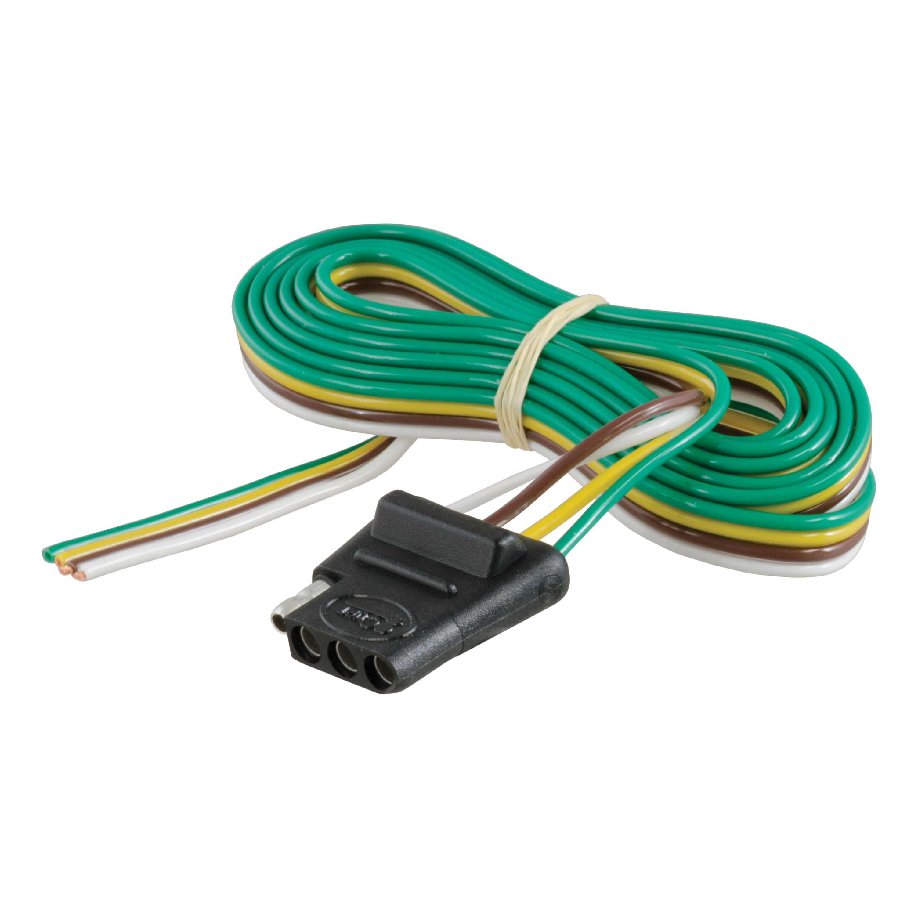 CURT 4-Way Flat Connector Socket with 60" Wires (Vehicle Side) - 58040