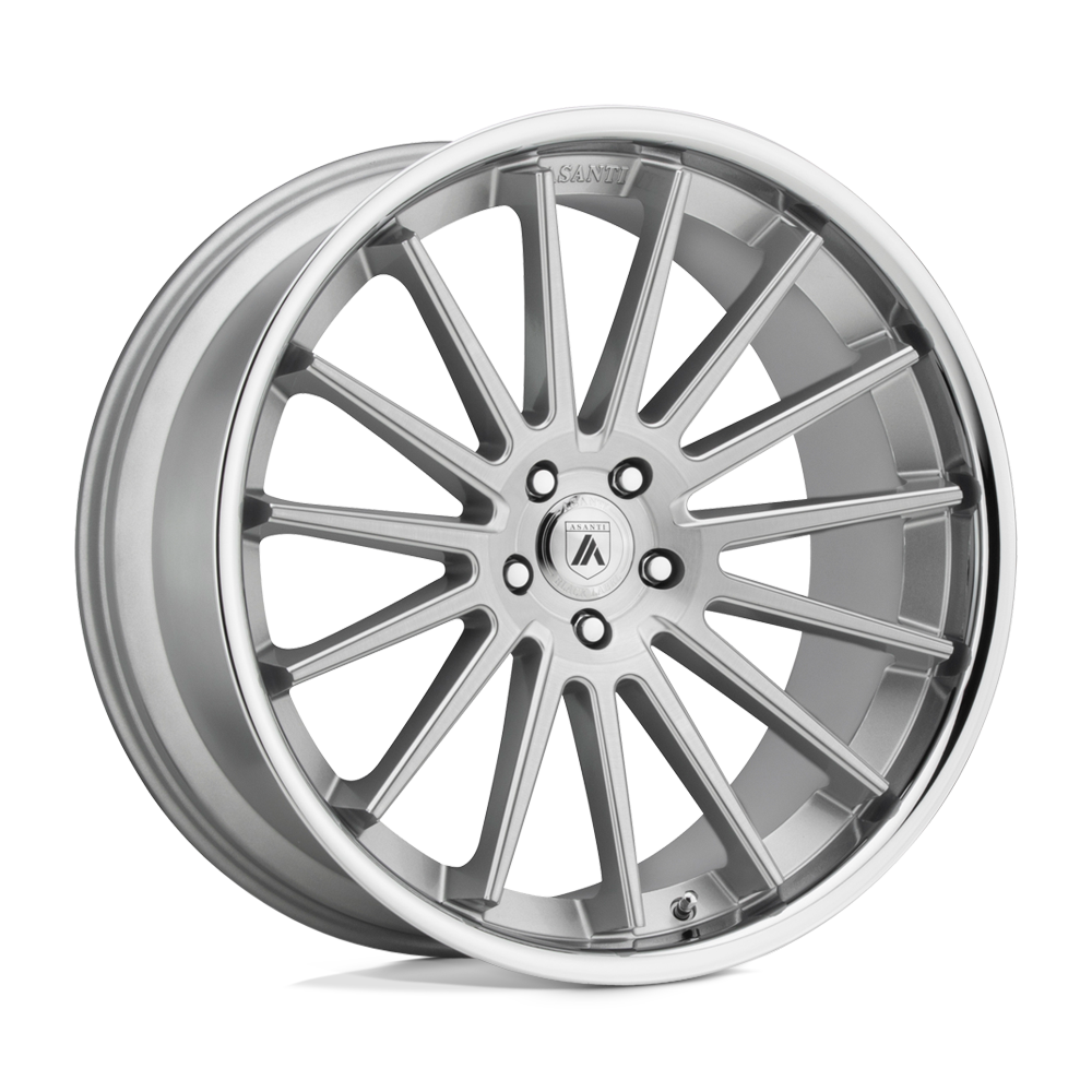 Asanti Black ABL-24 BETA 22X9 BRUSHED SILVER CHROME LIP BLANK - ABL24-22900015SL