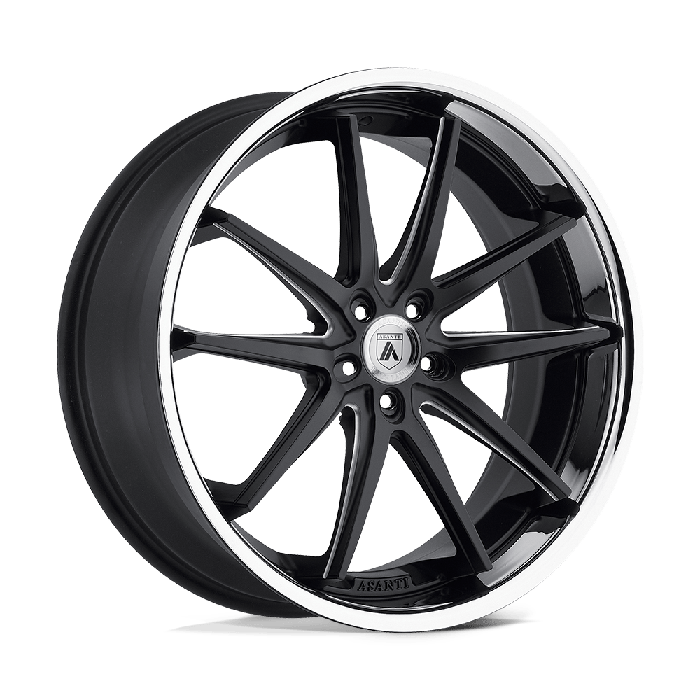 Asanti Black ABL-5 ALTAIR 20X10 MATTE BLACK MILLED SS LIP 5X4.5 - ABL5-20101230BM Asanti Black ABL-5 ALTAIR 20X10 MATTE BLACK MILLED SS LIP 5X4.5 - ABL5-20101230BM