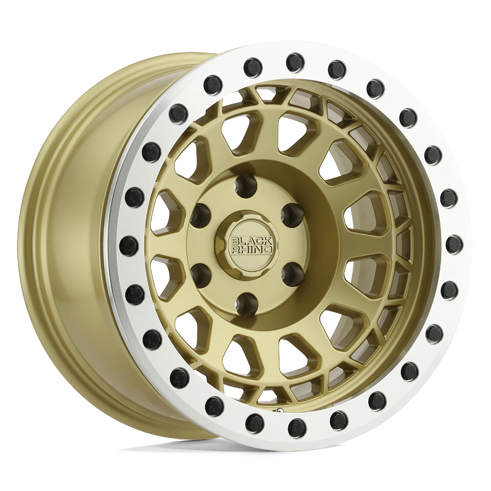 Black Rhino PRIMM BEADLOCK 17X8.5 MATTE GOLD W/ MACHINED RING 5X4.5 - 1785PRM-85114L71