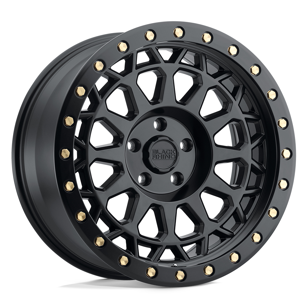Black Rhino PRIMM BEADLOCK 17X8.5 MATTE BLACK W/ BRASS BOLTS 5X5.0 - 1785PRM-85127M71