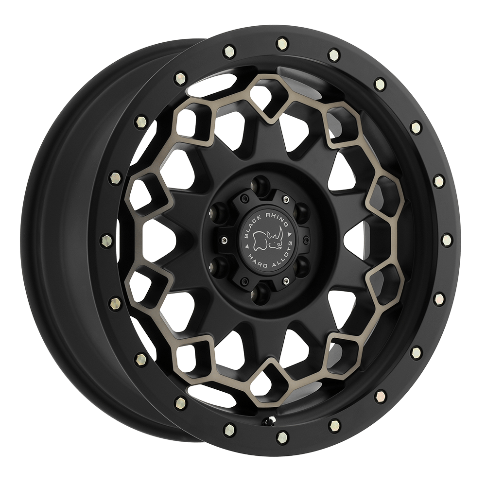 Black Rhino DIAMANTE 17X9 MATTE BLACK W/ MACHINED FACE & DARK MATTE TINT 8X6.5 - 1790DMN-28165M22
